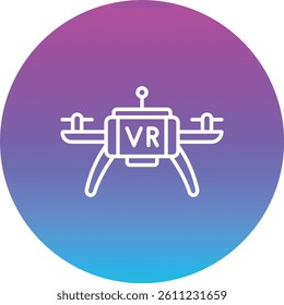 Smart Drone vector icon. Can be used for printing, mobile and web applications.