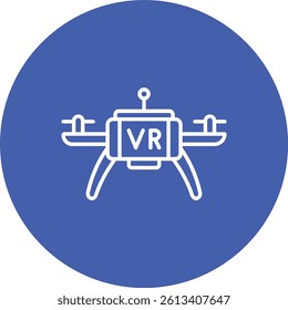 Smart Drone vector icon. Can be used for printing, mobile and web applications.