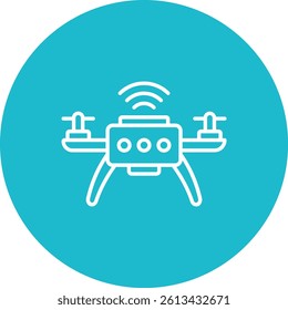Smart Drone vector icon. Can be used for printing, mobile and web applications.