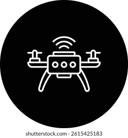 Smart Drone vector icon. Can be used for printing, mobile and web applications.