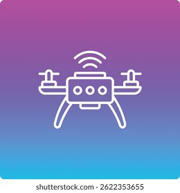 Ícone de vetor de Drone Inteligente. Pode ser usado para impressão, aplicativos móveis e da Web.