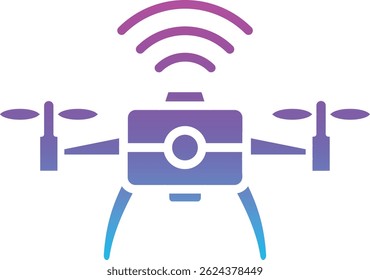 Icono de Vector Smart Drone. Se puede utilizar para aplicaciones de impresión, móviles y de Web.