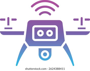 Smart Drone vector icon. Can be used for printing, mobile and web applications.