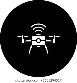 Icono de Vector Smart Drone. Se puede utilizar para aplicaciones de impresión, móviles y de Web.