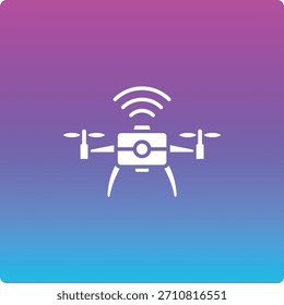 Smart Drone vector icon. Can be used for printing, mobile and web applications.