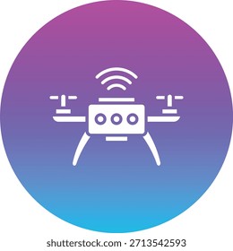 Smart Drone, Vektorsymbol. Kann für Druck-, Mobil- und Web-Anwendungen verwendet werden.