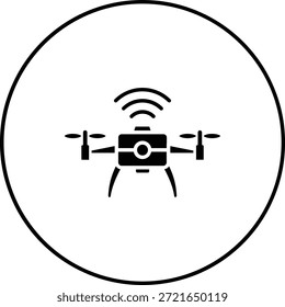 Smart Drone, Vektorsymbol. Kann für Druck-, Mobil- und Web-Anwendungen verwendet werden.