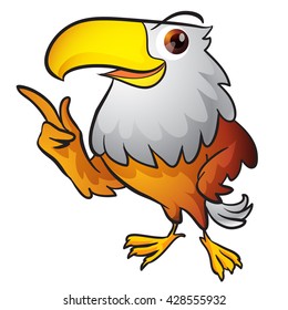 Smart Eagle Mascot presenting