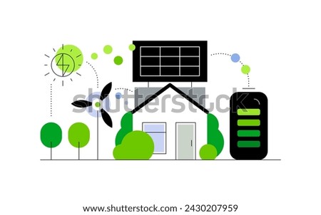 Similar – Image, Stock Photo House in the green Rural