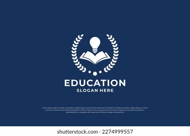 Idea de diseño del logotipo de educación inteligente.