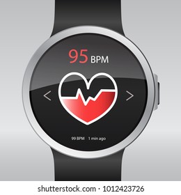 Smart electronic intelligence watch.Vector illustration 