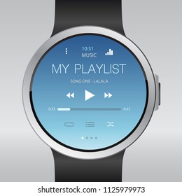 Smart electronic intelligence watch.Vector illustration 
