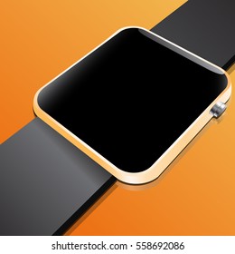 Smart electronic intelligence watch.Vector illustration 