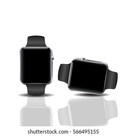 Smart electronic intelligence watch.Vector illustration 