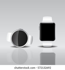 Smart electronic intelligence watch.Vector illustration 