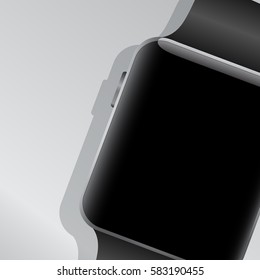 Smart electronic intelligence watch.Vector illustration 