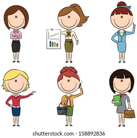 Smart, elegant and modern female office workers