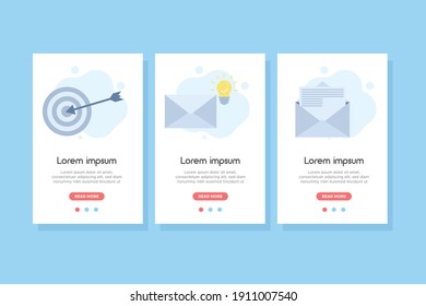 Konzept für intelligente E-Mail-Banner. Design für Web-UI, mobile Uploads, Banner, Poster.Vektorgrafik