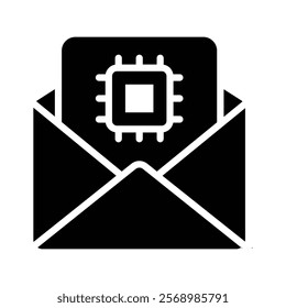 Smart email, email generator, ai mail vector design