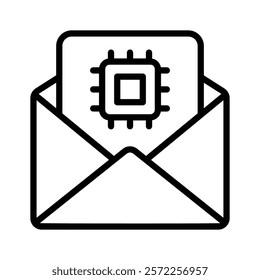 Smart email, email generator, ai mail vector design