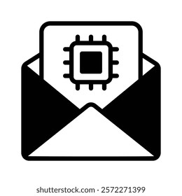 Smart email, email generator, ai mail vector design