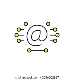 smart email icon .vector grafik.smart email color icon concept