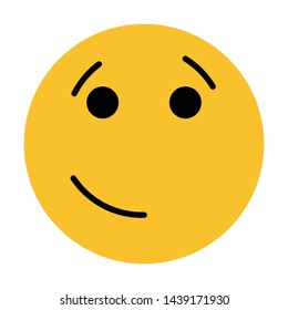 smart emoticon flat style vector