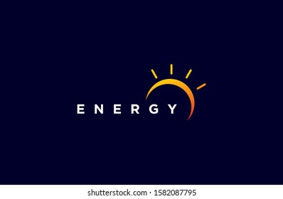 smart energy elements. Water, Sun, Leaf,  Fire, Earth, Air. Gradient elements on dark background. Nature logo. Alternative energy sources. 