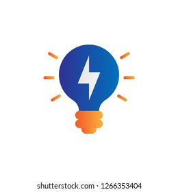 smart energy icon logo illustration with simple modern style and flat gradient concept design vector eps 10