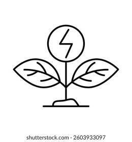 Smart Energy Icon. Solar Panel, Green Energy, Sun Energy, Battery, Energy Saving, Ecology, Electricity, Renewable Energies Editable Stroke Vector Illustration