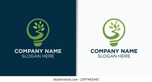 diseño de logotipo de energía inteligente vectores, diseño de logotipo de tecnología y naturaleza