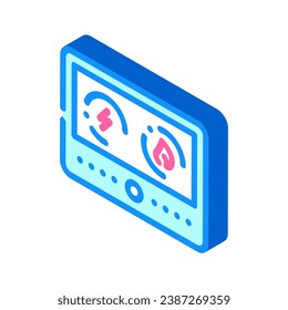 smart energy monitor home isometric icon vector. smart energy monitor home sign. isolated symbol illustration