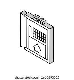 smart energy monitor home isometric icon vector. smart energy monitor home sign. isolated symbol illustration