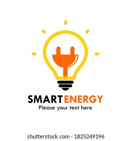 Smart energy symbol logo template illustration. there are plug with bulb