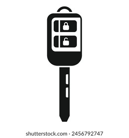 Icono de llave de entrada inteligente Vector simple. Arranque inalámbrico. Iniciar fob de alarma