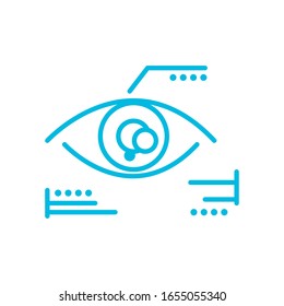 smart eye line style icon design, futuristic virtual technology modern innovation digital entertainment tech and simulation theme Vector illustration