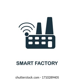 Smart Factory Icon From Digitalization Collection. Simple Line Smart Factory Icon For Templates, Web Design