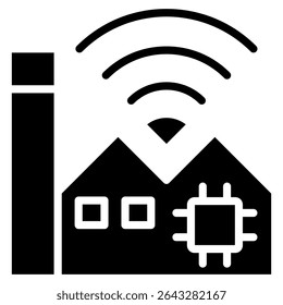 Elemento inteligente del icono de la fábrica para el diseño