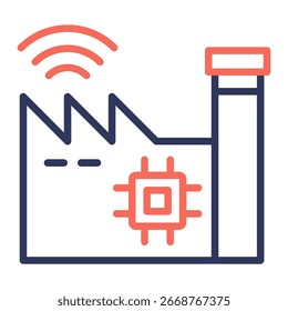 Elemento inteligente del icono de la fábrica para el diseño y el Vector