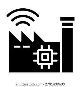Elemento inteligente del icono de la fábrica para el diseño y el Vector