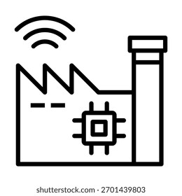 Elemento inteligente del icono de la fábrica para el diseño y el Vector