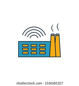 Smart Factory icon set. Four elements in diferent styles from industry 4.0 icons collection. Creative smart factory icons filled, outline, colored and flat symbols.