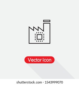 Smart Factory Icon Vector Illustration Eps10