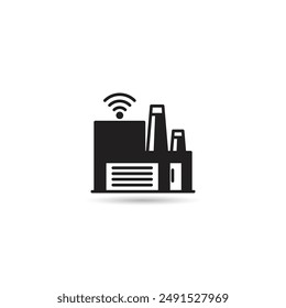 smart factory icon vector illustration