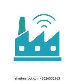 smart factory icon. vector.Editable stroke.linear style sign for use web design,logo.Symbol illustration.