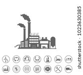 smart factory and icons set. Smart factory or industrial internet of things.