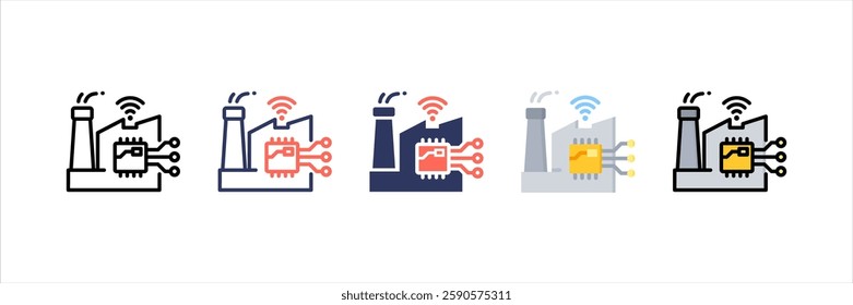 Smart Factory Multi Style Icon Set