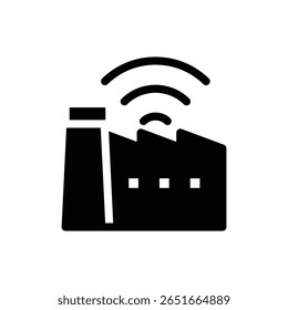 smart factory solid icon vector design good for web or mobile app