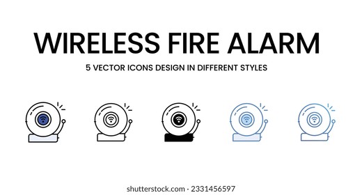 Smart Fan Icon Design in 5 Stil mit Editable Stroke. Linie, feste, flache Linie, Duo Tone Farbe und Farbverlauf Linie. Geeignet für Webpage, Mobile App, UI, UX und GUI Design.