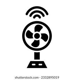 Smart Fan Vector Glyph Icon For Personal And Commercial Use.
